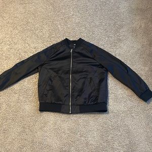 H&M Black Bomber Jacket, Slightly Worn!